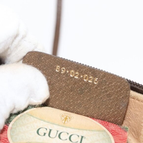 Authentic GUCCI GG Supreme Web Sherry Line Shoulder Bag PVC Beige 89 02 026 - Picture 5 of 16